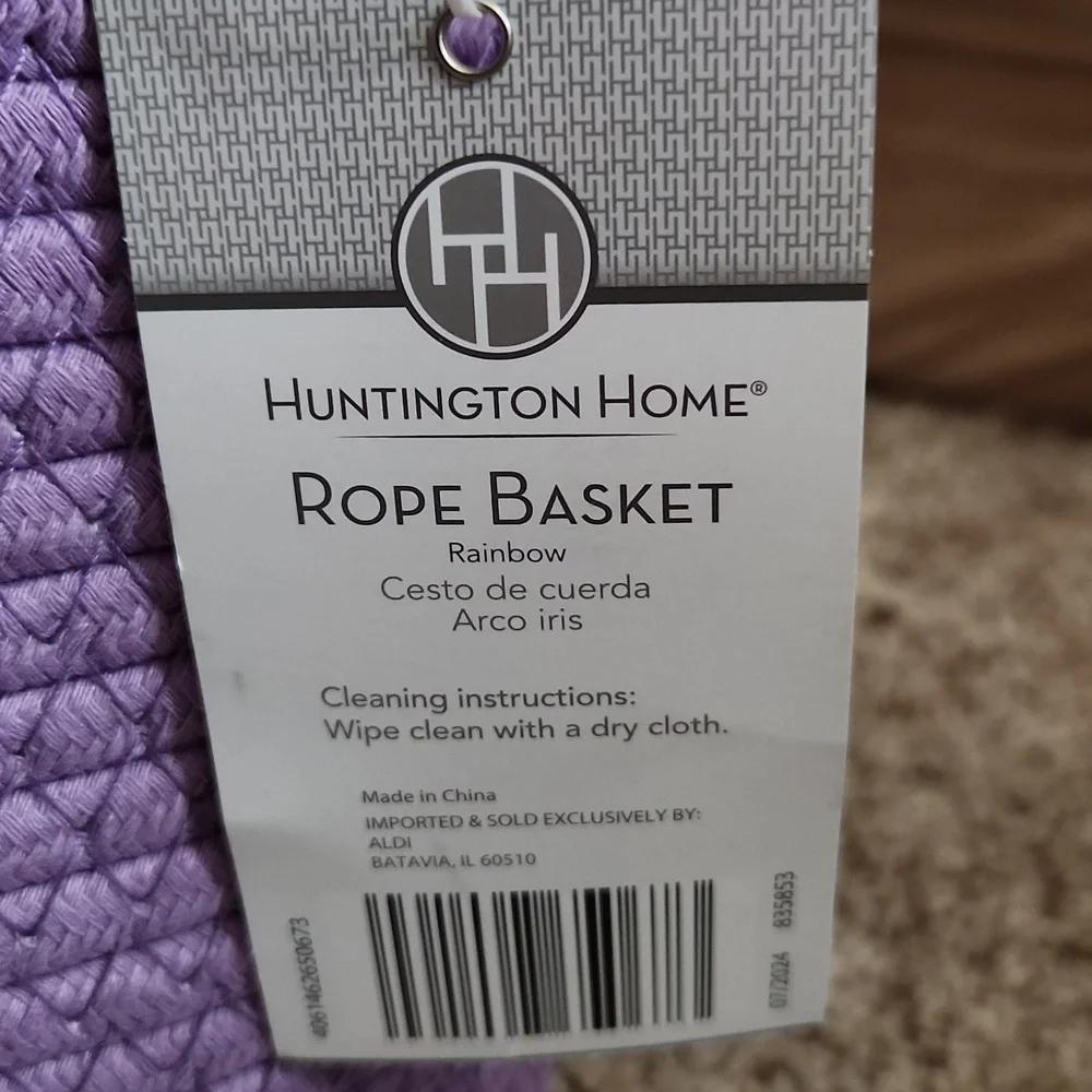 Rainbow Rope Basket - Picture 2 of 4